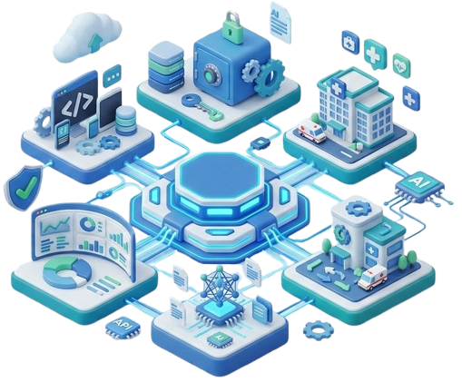 Enterprise digital transformation platform illustration